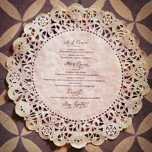 menu wedding